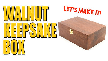 Solid Walnut Wood Keepsake Box