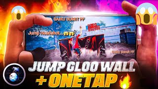 New Jump [ Fly ] Style Gloo Wall + ONETAP Headshot Trick 🌊😳 | Free Fire New Gloo Wall Style Trick !!