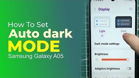 Samsung Galaxy A05/A05s: How to Enable Auto Dark Mode | Schedule Dark Theme