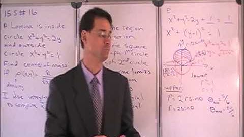 Using a Double Integral in Polar Coordinates to Compute Center of Mass of a Lamina Matlab Calc 3