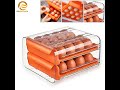 8011 3 stackable egg storage box double layer drawer 32 grid transparent egg container