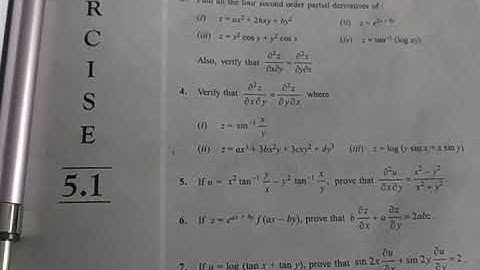 Chapter 5 partial differentiation exercise 5.1 lecture (4)