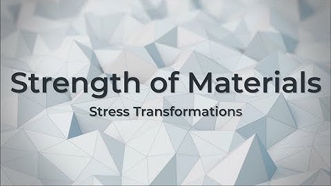Stress Transformations- Four methods