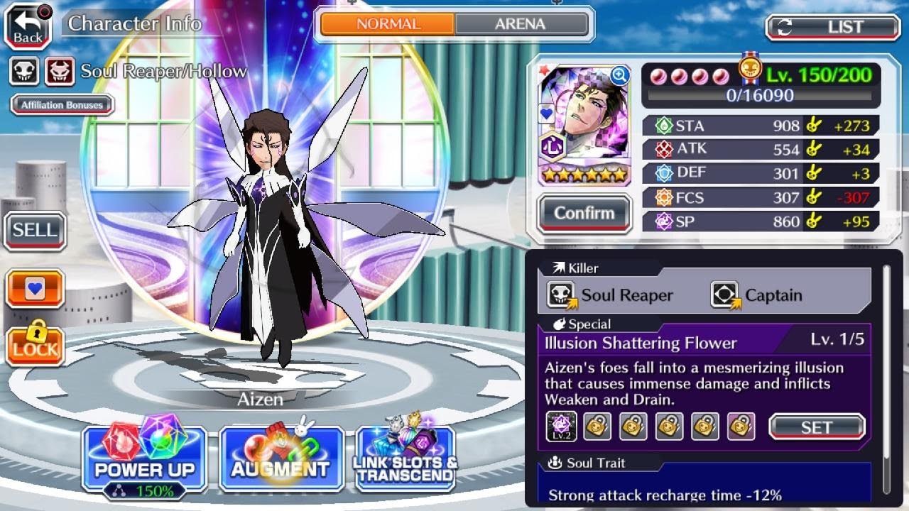 Aizen release form 200Lv - Bleach: Brave Souls - YouTube