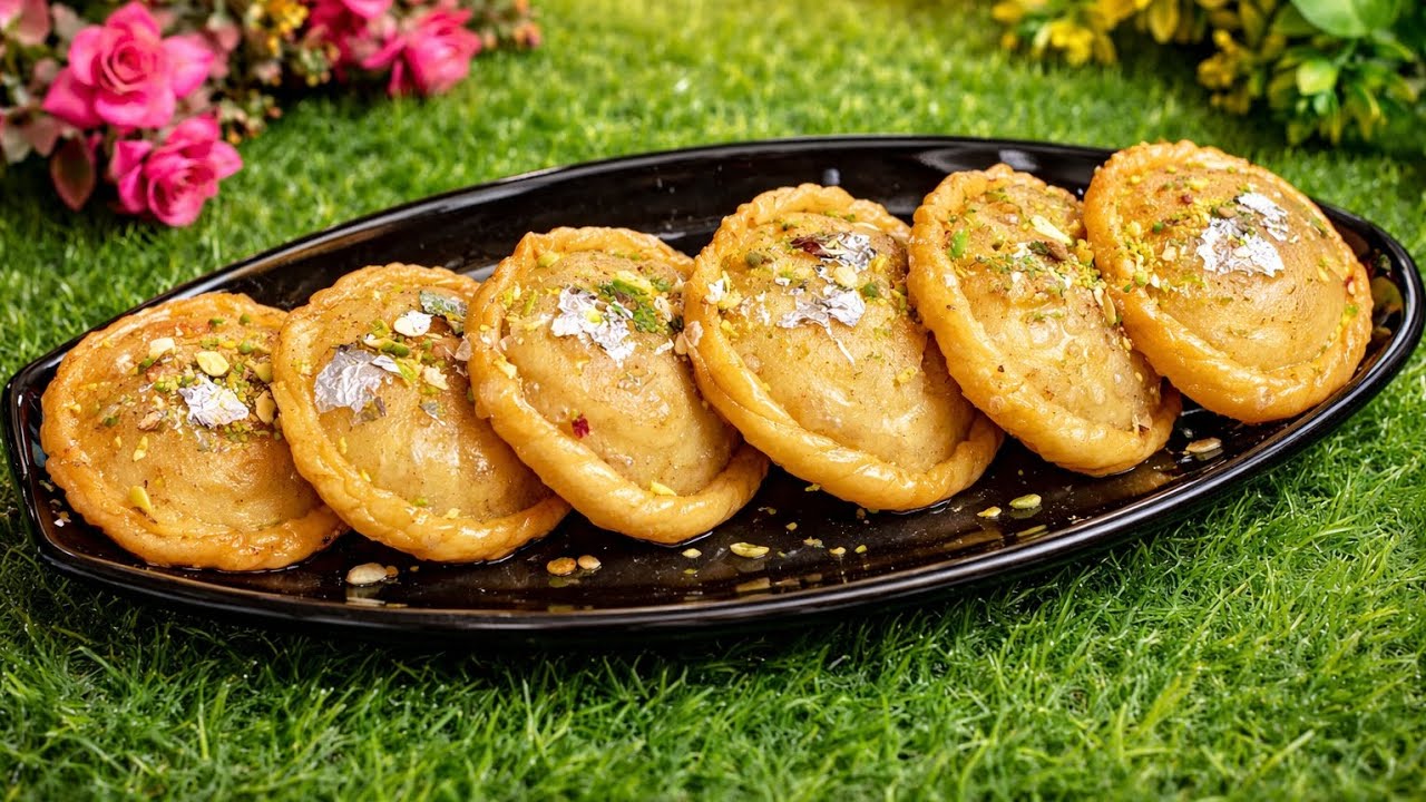 होली स्पेशल रस भरी चंद्रकला गुजिया Chandrakala gujiya recipe।How to make  Mawa Gujhiya