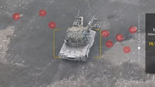 T-80BV With KMT-7 Mine Roller Drives Through Minefield And Gets Immobilized