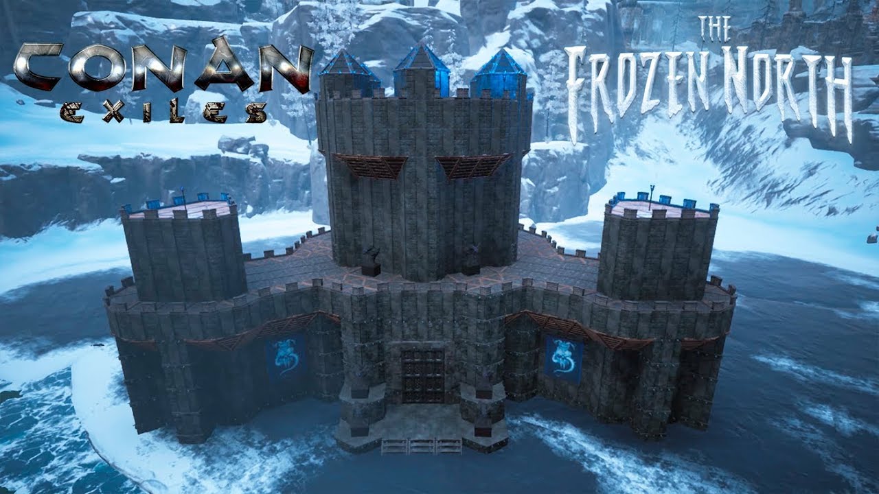Conan Exiles - Frozen Fortress Build (300%) - YouTube
