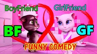 Talking Tom Hindi - GIRLFRIEND Vs BOYFRIEND Funny Comedy - Talking Tom Funny Videos by FunnyPeopleVideos 92,394 views 6 years ago 2 minutes, 13 seconds