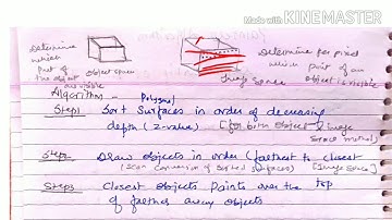 Painters algorithm ( part 1) - lecture 62/ computer graphics