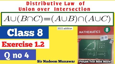 Class 8 Exercise 1.2 Q no 4 PTB Maths Ex 1.2 Distributive Property in Hindi Urdu Sir Nadeem Munawar