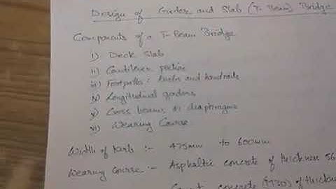 Design of T beam bridge part-1