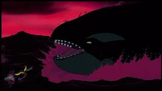 Orca killer whale vs Monstro ( Pinocchio and pebble and the penguin ( underwater showdown