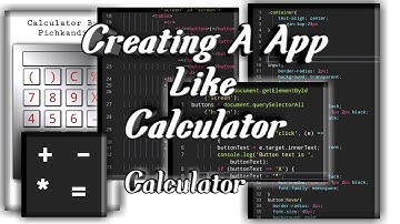 Creating A App Like Calculator With HTML, CSS, JavaScript In Spck Code Editor..