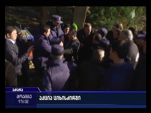 ციხისძირში აქცია ხმაურითა და დაკავებებით დასრულდა