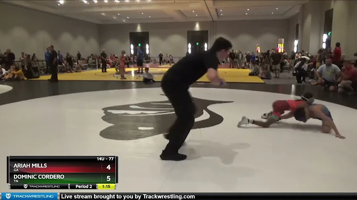 77 Lbs Quarterfinal - Ariah Mills, GA Vs Dominic C...
