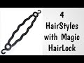 4 Easy HairStyles with a Magic HairLock || Updo HairStyles || HairStyling Tools