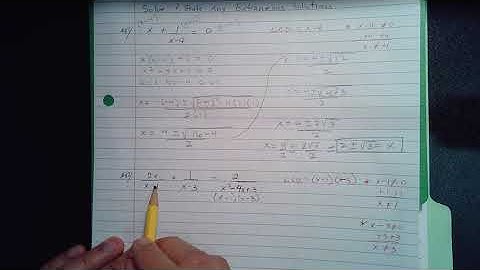 Pre Calc.   2.7 Solving Equations in One Variable
