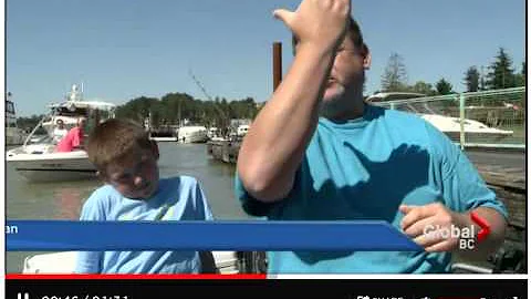 Global News: 9 year old New Jersey boy catches 270 kg sturgeon during BC fishing trip