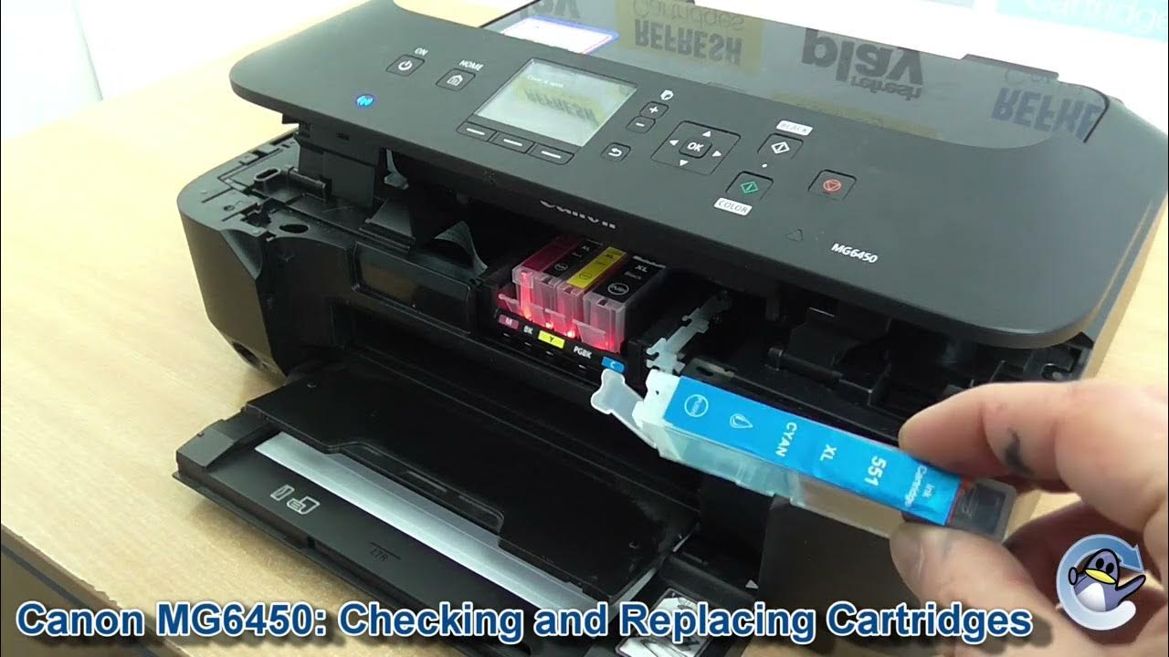 Canon Pixma MG6450 How to Check Estimated Ink Levels and Change