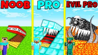 Minecraft Battle: NOOB vs PRO vs EVIL PRO: HIDDEN TRAP BUILD CHALLENGE / Animation