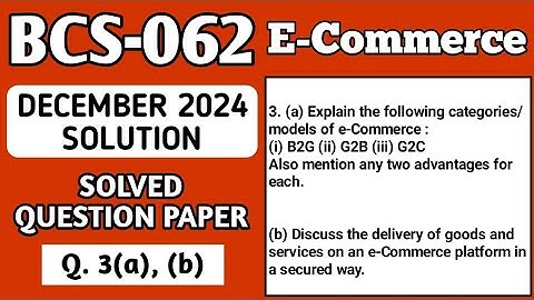 P3- 3(a), (b) | BCS 062 Dec 2024 Solution | BCS062 Solved Question Paper | Bcs62 Important Questions