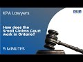 How Does the Small Claims Court Work in Ontario?