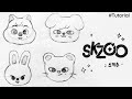 Tutorial how to draw skzoo charactershan qoukkapuppym leebit jiniret