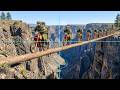 Russian Recon Squad Moving Across Narrow Canyon Bridge Obliterated by Missile