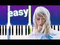 Taylor swift  lover 100 easy piano tutorial