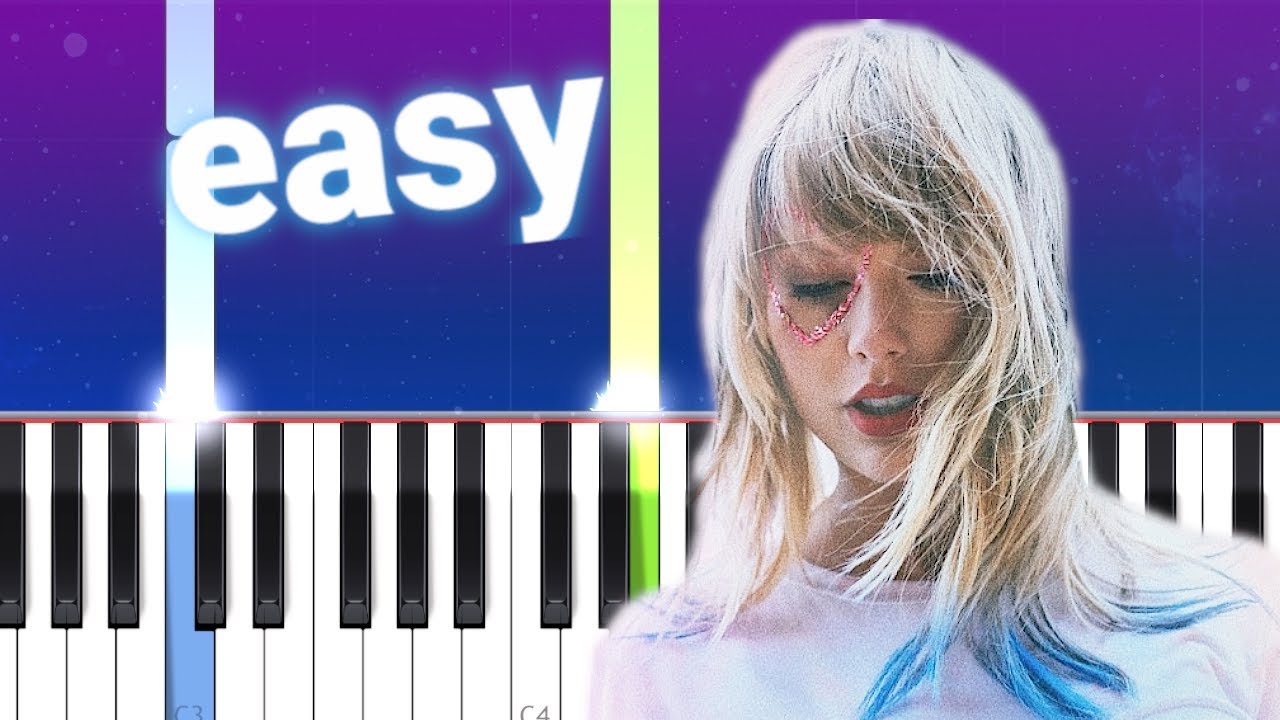 Taylor Swift Lover 100 Easy Piano Tutorial