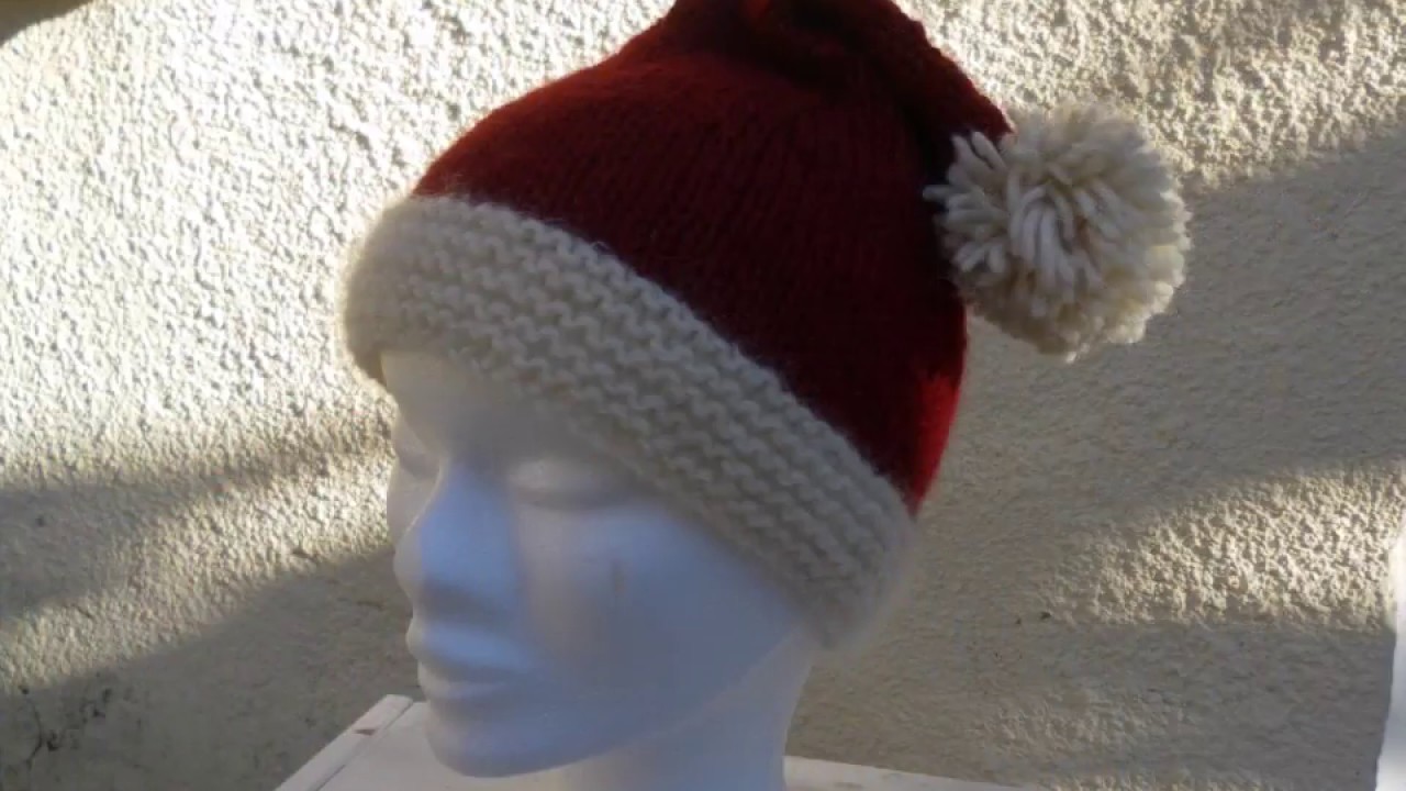 tricoter un bonnet de noel
