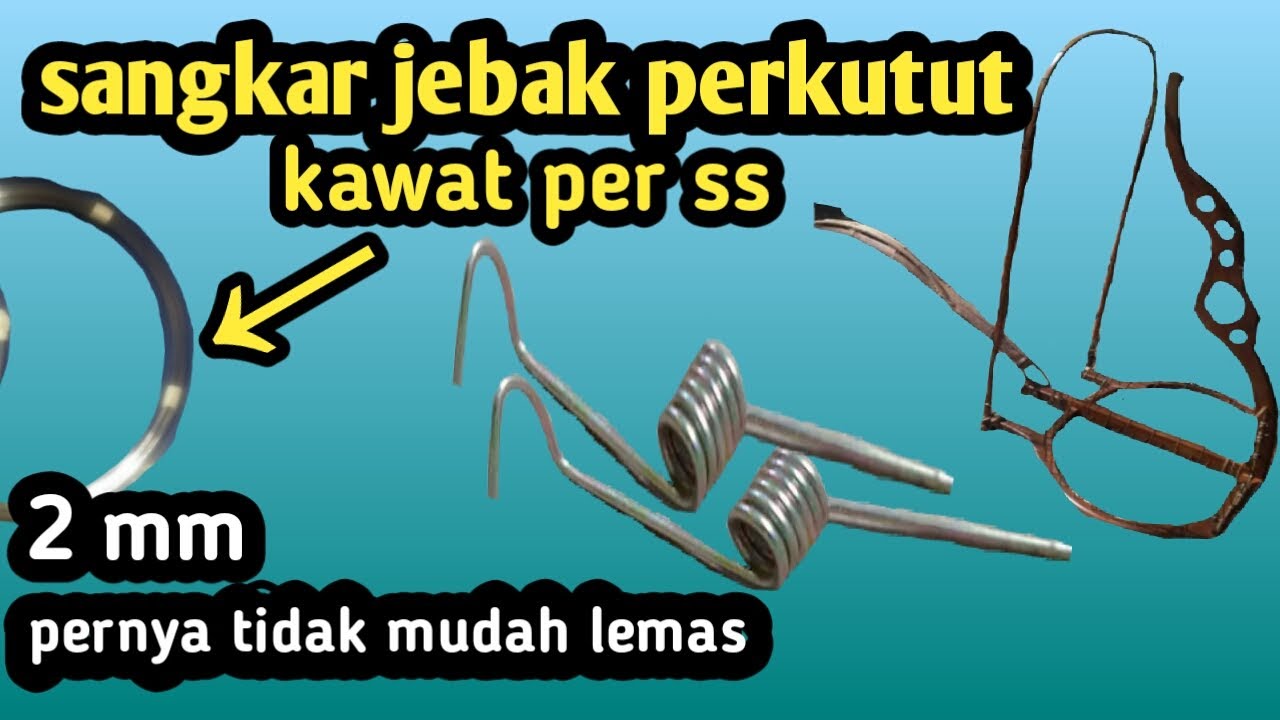 Spring Jebak Sangkar jebak perkutut pakai per spring kawat baja lebih bagus - YouTube