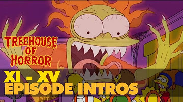 The SIMPSONS 4K - HALLOWEEN INTRO COMPILATION [PART 2] - Treehouse of Horrors XI to XV