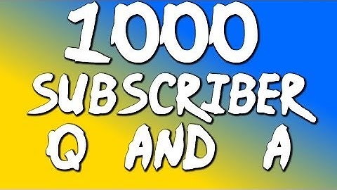 1,000 Subscriber Q&A!!! (Ask Me As Many Questions As You Want!)
