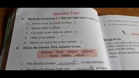 EVS Class 1st Ch-8 Good Manners