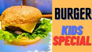 Burger || Kids special || McDonald जैसा वेज बर्गर || Aloo tikki burger|| recipe in hindi