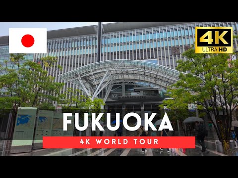 Fukuoka 2024 - Japan 4K Autumn Walking Tour, Fukuoka walk in Hakata to Tenjin｜4K HDR 60fps