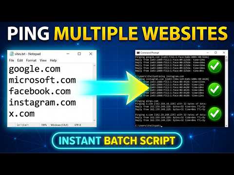 The Fastest Way to Ping Multiple Websites at Once in CMD