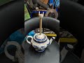 teapot table lamp. #bespokelamps #uniquelamps #upcycledlighting