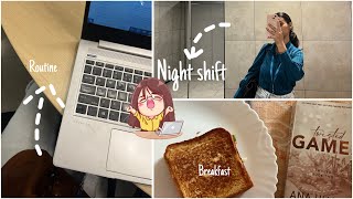 Work from Office Routine | Night Shift 👩‍💻9pm to 6am | Breakfast prep🥪, Sleep 😴 #minivlog #youtube