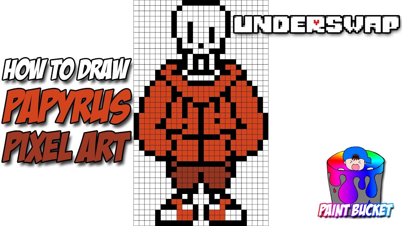 Papyrus Pixel Grid  Undertale pixel art, Pixel art grid, Minecraft pixel  art