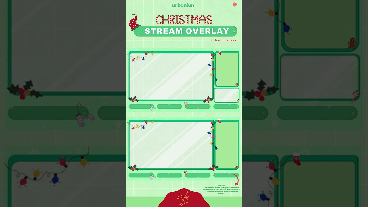 Christmas twitch overlay - Xmas Stream package