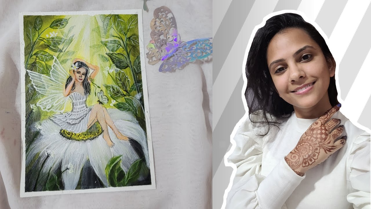 How to Paint Fairy Dream Scenery | Beautiful Fairy Painting | Acrylic ...
