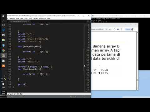 #array : #membalik aray #c++