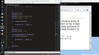 #array : #membalik aray #c++