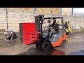 Toyota 8fg18 forklift with clamp