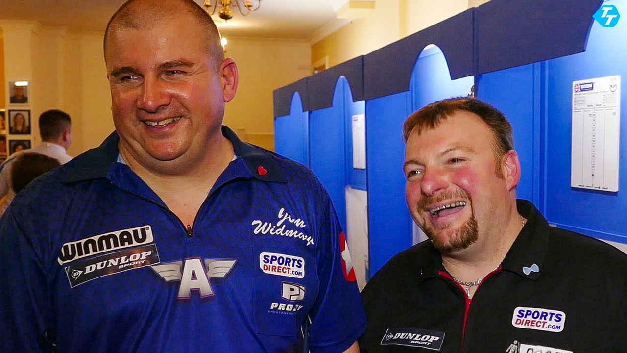 Brian Dawson & Jim Widmayer after their match at The BDO World Trophy