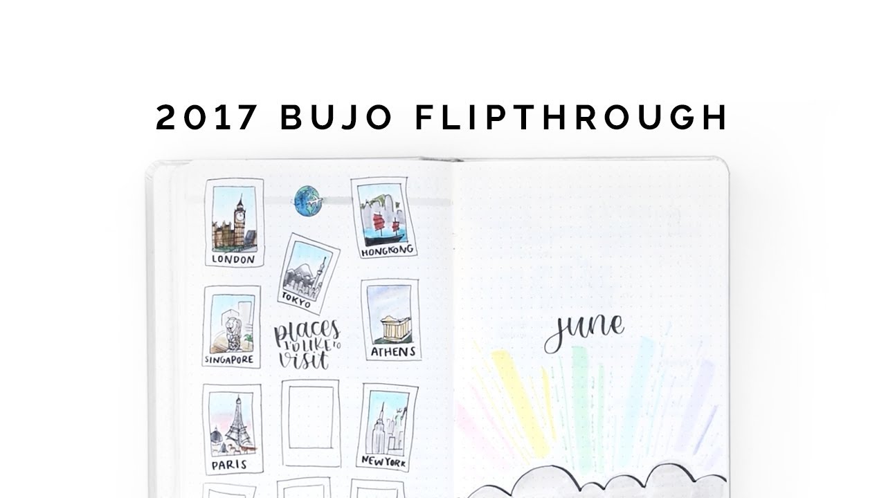 2017 bullet journal flip through ✨ planner spread ideas