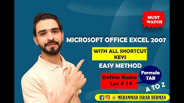 Excel Formula Tab in Hindi - How To Use Name Manager And Define Name in EXCEL | In Hindi / Urdu