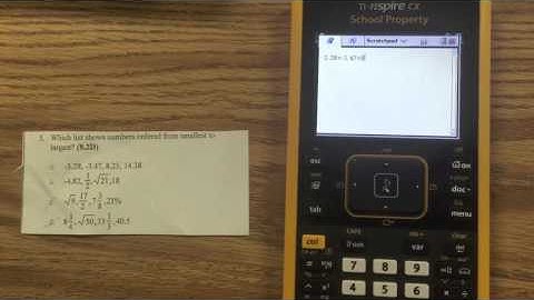Rational numbers (Using TI Nspire) (8th Grade)